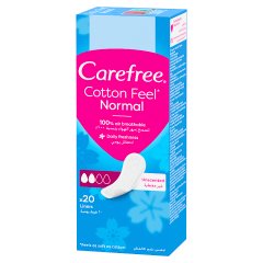 Carefree Cotton Feel Normal Wkładki higieniczne bezzapachowe 20 sztuk