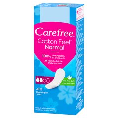 Carefree Cotton Feel Normal Wkładki higieniczne zapach aloesowy 20 sztuk