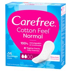 Carefree Cotton Feel Normal Wkładki higieniczne bezzapachowe 56 sztuk