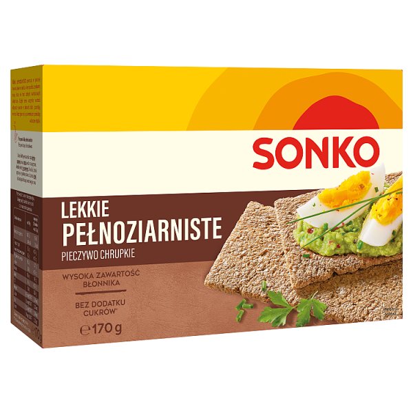 Sonko Pieczywo chrupkie lekkie pełnoziarniste 170 g