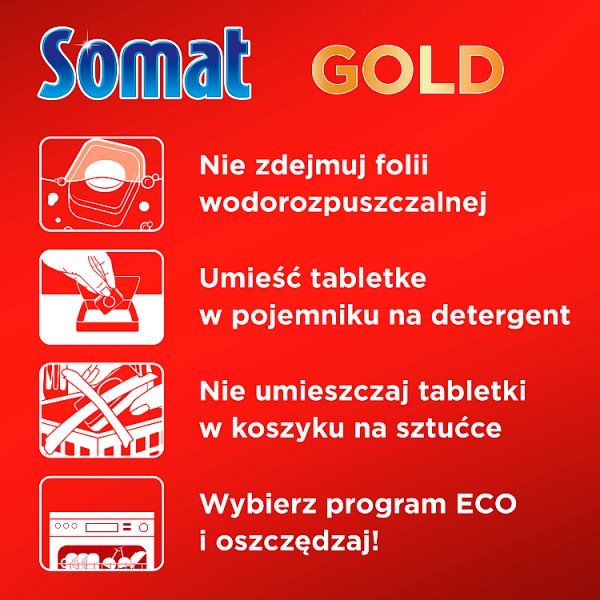 Somat Gold Tabletki do mycia naczyń w zmywarkach 598,4 g (34 sztuki)