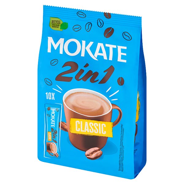 Mokate 2in1 Classic Rozpuszczalny napój kawowy w proszku 80 g (10 x 8 g)