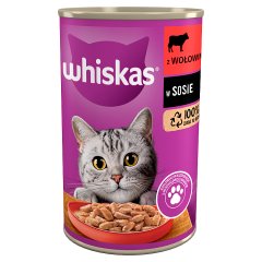 Whiskas Mokra karma dla dorosłych kotów z wołowiną w sosie 400 g