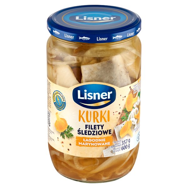 Lisner Filety śledziowe łagodnie marynowane kurki 600 g