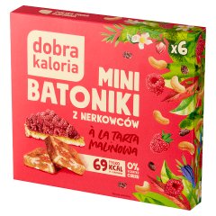 Dobra Kaloria Mini batoniki z nerkowców à la tarta malinowa 102 g (6 x 17 g)
