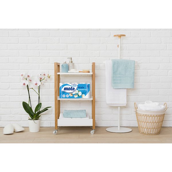 Mola White Papier toaletowy bawełniana biel 8 rolek