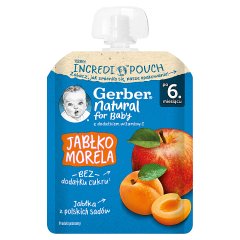Gerber Deserek jabłko morela po 6. miesiącu 80 g