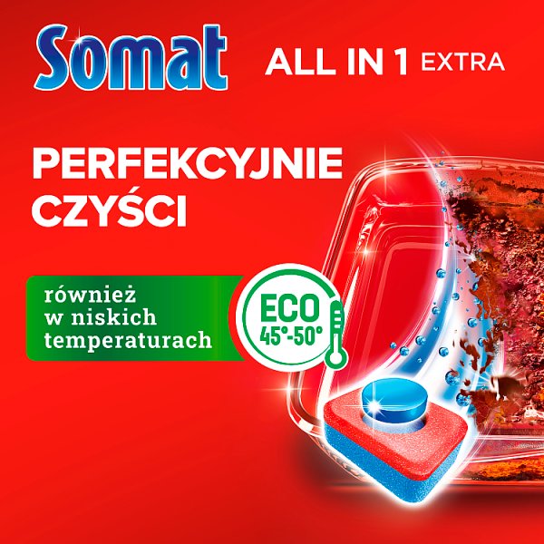 Somat All in 1 Extra Lemon &amp; Lime Tabletki do mycia naczyń w zmywarkach 730,4 g (44 sztuki)