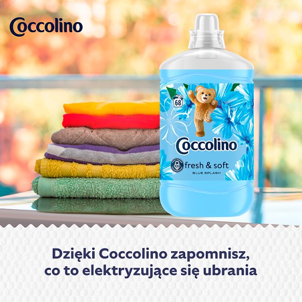 Coccolino Blue Splash Płyn do płukania tkanin koncentrat 1700 ml (68 prań)