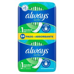 Always Ultra Day Normal (rozmiar 1) Podpaski  24 sztuk[NT{wings1}] 24 Pads