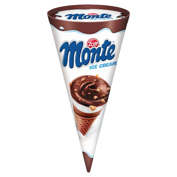 Zott Monte Lody śmietankowe i lody czekoladowo-orzechowe z sosem czekoladowo-orzechowym 120 ml