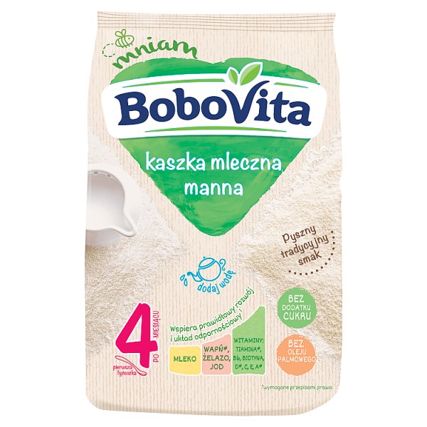 BoboVita Kaszka mleczna manna po 4 miesiącu 230 g
