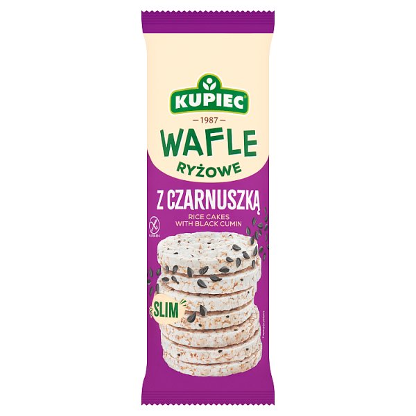 Kupiec Slim Wafle ryżowe z czarnuszką 90 g