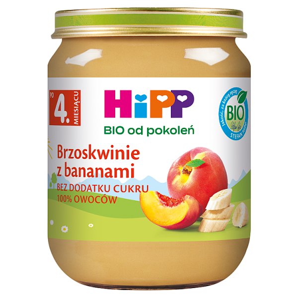 HiPP BIO Brzoskwinie z bananami po 4. miesiącu 125 g