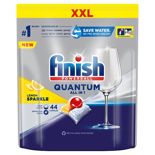 Finish Quantum Lemon Kapsułki do mycia naczyń w zmywarce 457,6 g (44 sztuki)