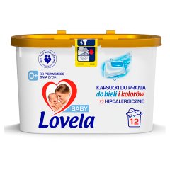 Lovela Baby Hipoalergiczne kapsułki do prania do bieli i kolorów 260,4 g (12 x 21,7 g)