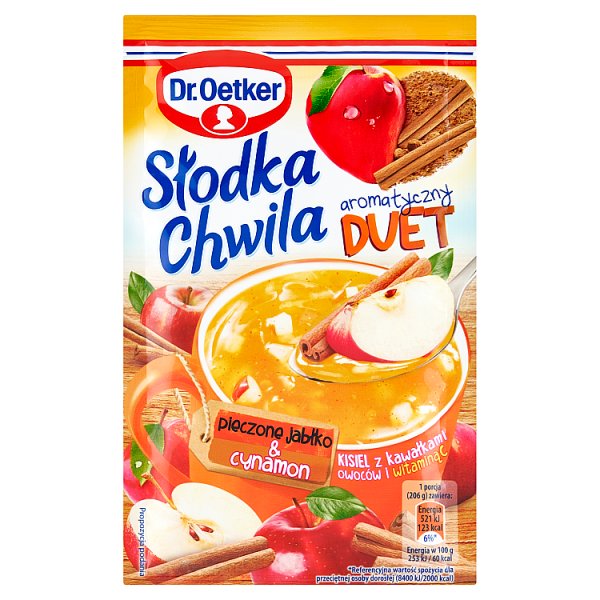 Dr. Oetker Słodka Chwila Kisiel z kawałkami owoców pieczone jabłko &amp; cynamon 31,5 g