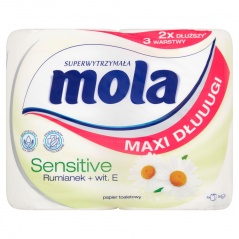 Papier toaletowy mola maxi długi sensit. rumianek+wit.e/4 rolki 