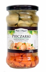 Pieczarki marynowane całe z marchewką Piotr i Paweł