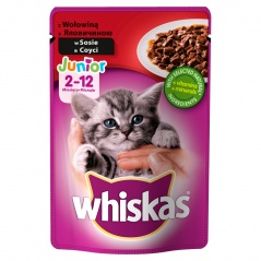 Whiskas Junior wołowina sos 
