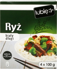 Ryż biały długi 4x100g - lubię:) 