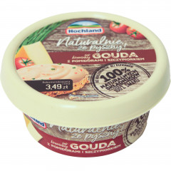 Hochland Gouda z pomidorami i szczypiorkiem w kubku 100% 120 g