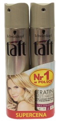 Taft zestaw lakier do włosów keratin 2*250ml 
