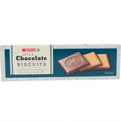 Spar ciastka maślne w mlecznej czekoladzie 