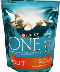 PURINA ONE Adult Pełnoporcjowa karma dla dorosłych kotów Bogata w Kurczaka i Pełne Ziarna 800g