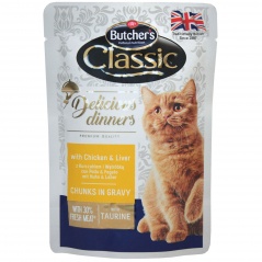 Butcher’s Delicious Dinners Cat z kurczakiem i wątróbką kawałki w sosie 100g