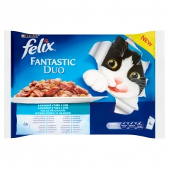 Karma dla kotw FELIX FANTASTIC DUO Ryba 4x100g