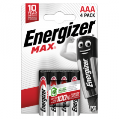 Energizer Max AAA-LR03 1,5 V Baterie alkaliczne 4 sztuki 