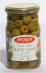 Oliwki iposea zielone nadziewane papryką 