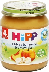 Deser Hipp   jabłka z bananami i brzoskwiniami