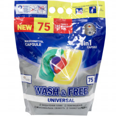 Kapsułki do prania Wash & Free 4w1 Universal 75szt 