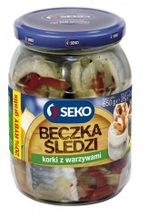 Filety śledziowe marynowane z warzywami Seko