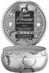 Świeca zapachowa Tesori d'oriente białe piżmo 