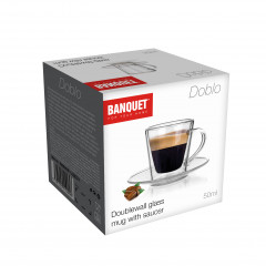 Kubek dwuścienny ze spodkiem doblo 50ml 