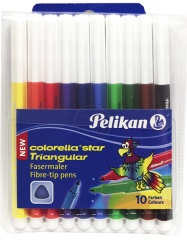 Flamastry Colorella 10 kolorów Pelikan