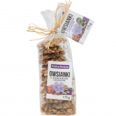 Ciastka owsianki z siemieniem lnianym. 