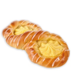 Ciastko drożdżówka ósemka z budyniem 