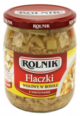 Flaczki rolnik wołowe w rosole z warzywami 