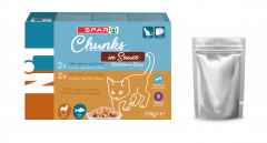 Spar no1 karma dla kota mokra łosoś pstrąg indyk jagnięcina 