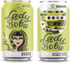 Napój gazowany lady boba bubble tea matcha latte 315 ml 
