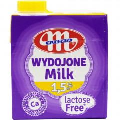 Mlekovita Mleko UHT Wydojone bez laztozy 1,5% tł. 500ml