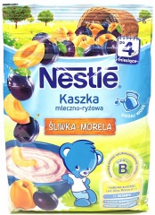 NESTLE Kaszka mleczno-ryżowa morela śliwka po 4 miesiącu 230 g