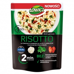 Danie Łowicz risotto jarmuż i suszone pomidory 
