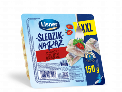Śledzik na raz w oleju z suszonymi pomidorami XXL Lisner 150g