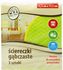 Ściereczki gąbczaste Piotr i Paweł 3szt 