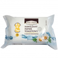 Papier toaletowy nawilżany Piotr i Paweł rumiankowy /70szt 